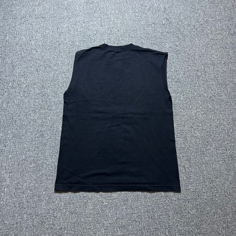 Vintage Marvel Mad Engine Punisher Skull Muscle Tank Top Size M Black 2004 Y2K - Picture 2 of 9
